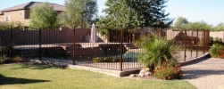 A beautiful arched pool fence!